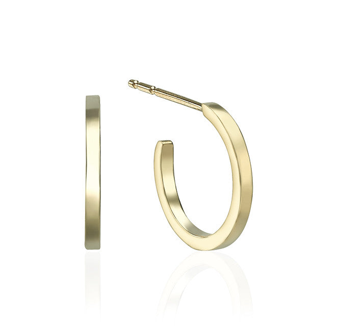 Small solig gold hoop earrings