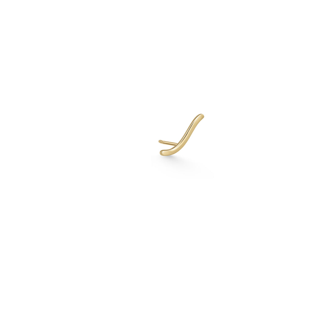 Smooth gold earring (single earring)