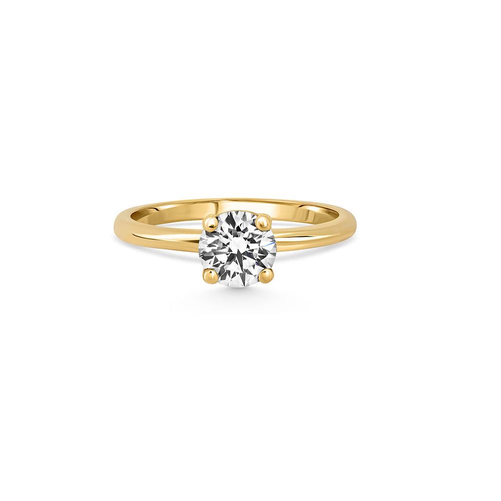 1 carat round solitaire laboratory diamond ring