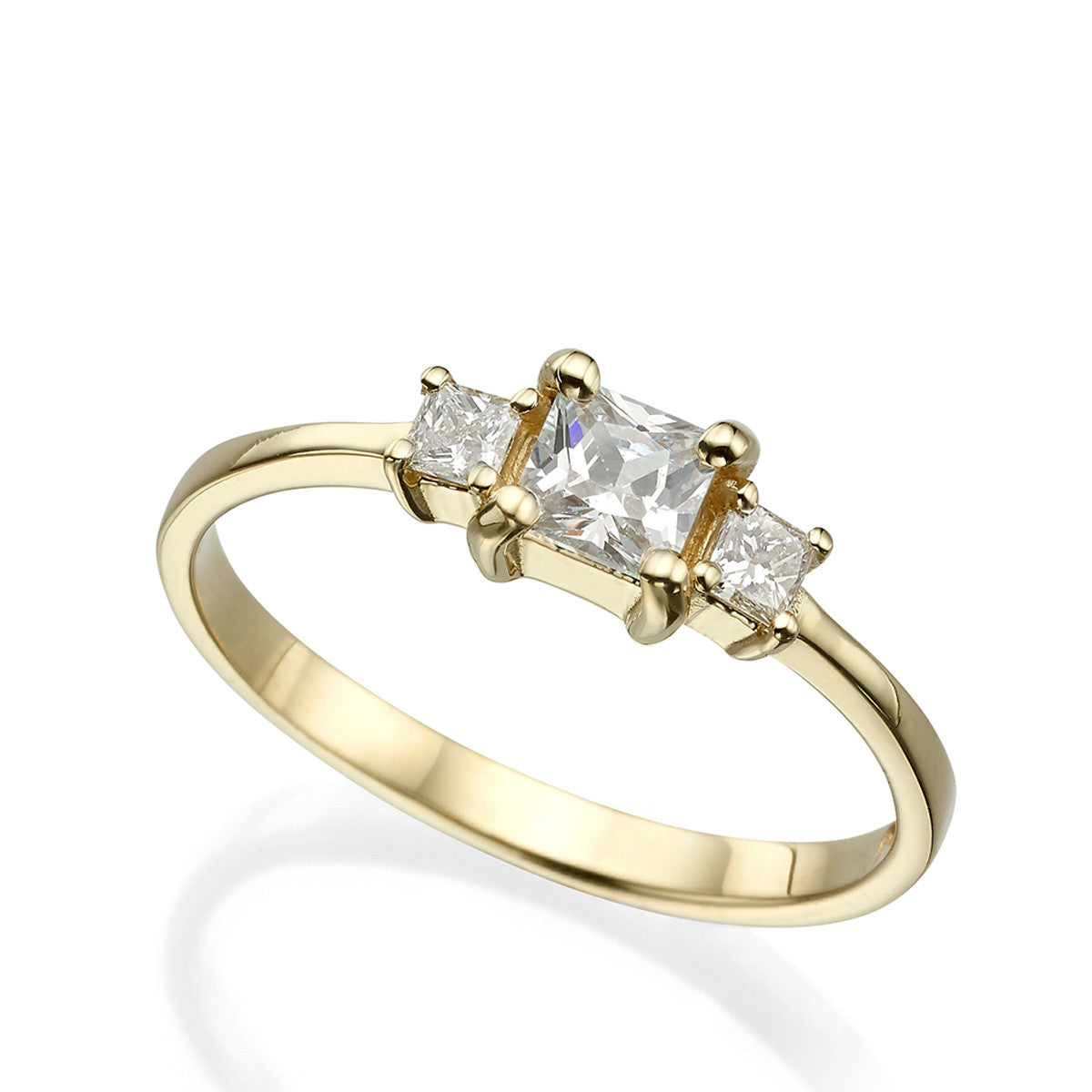Princess cut laboratory diamond ring