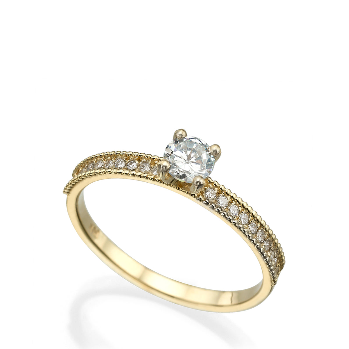 A special solitaire ring set with a round diamond