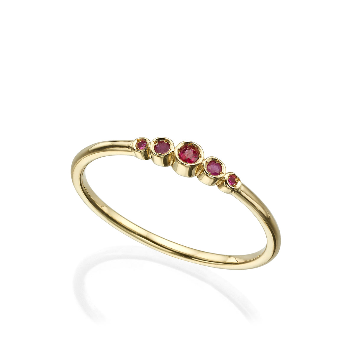 A delicate ruby ring