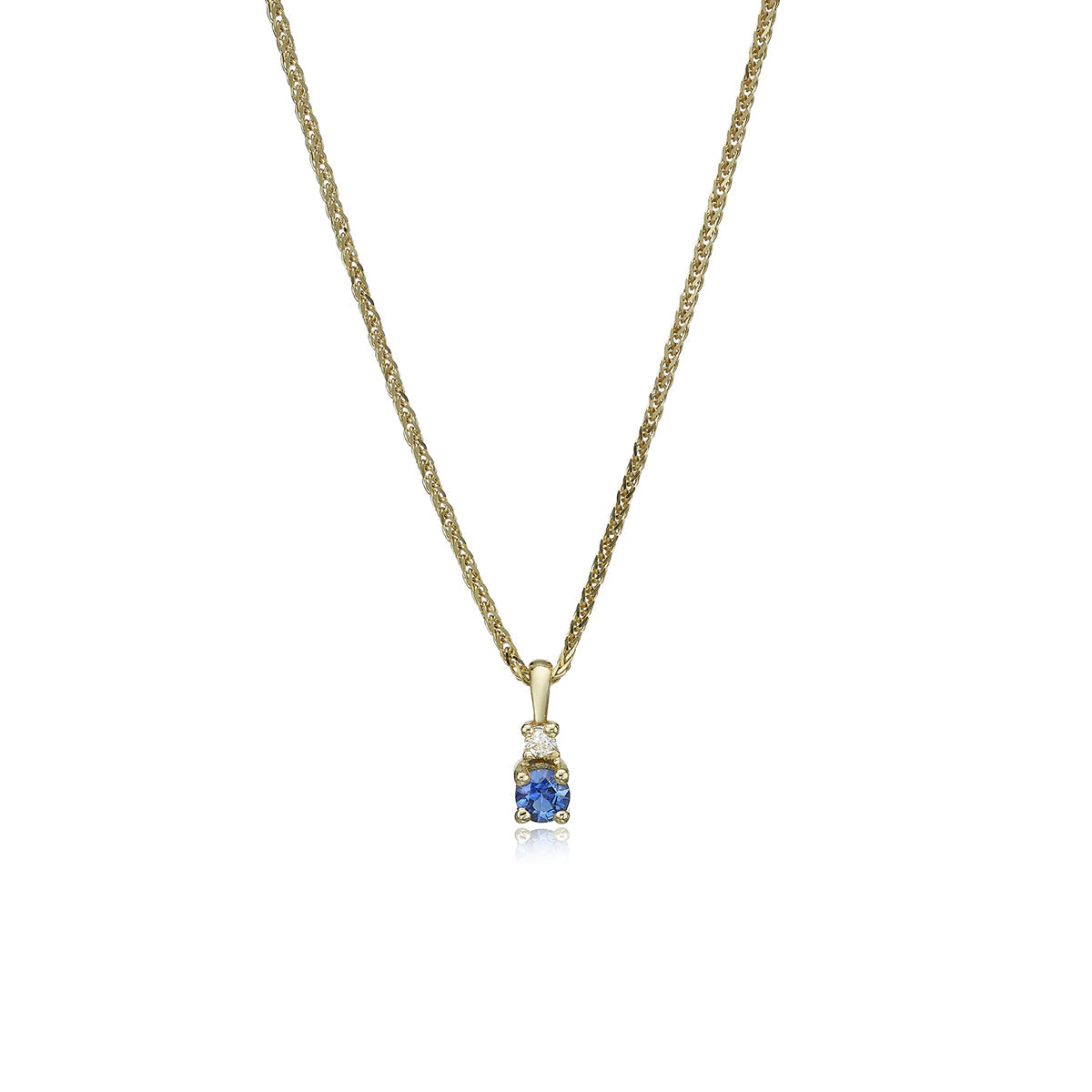 Classic diamond and sapphire necklace