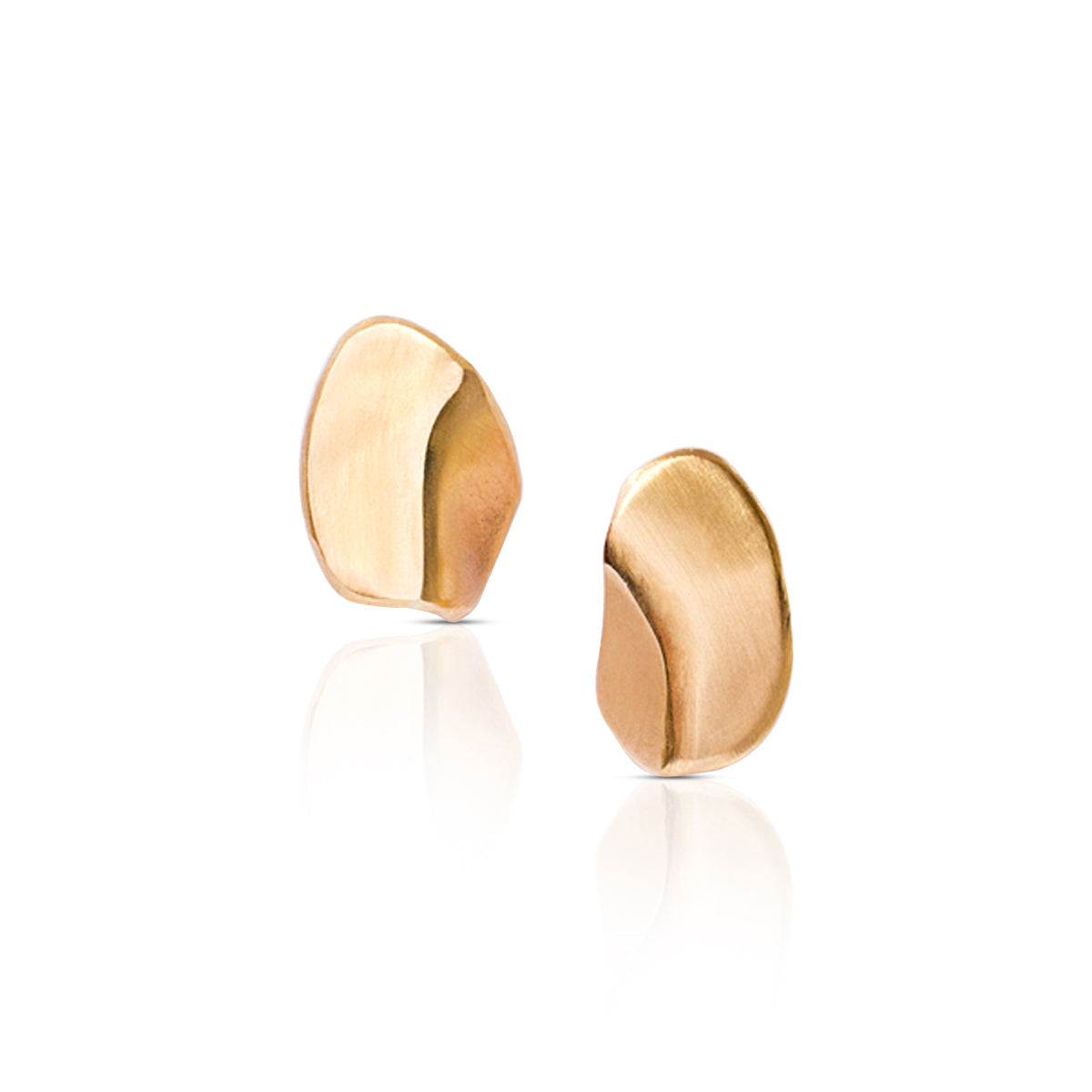 Tight amorphous gold earrings