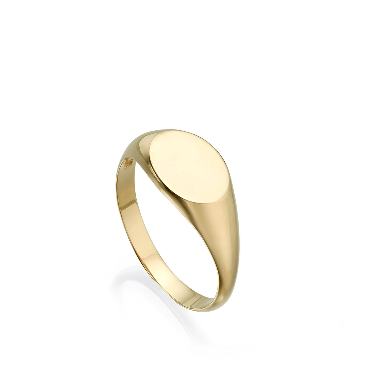 Oval seal gold ring
