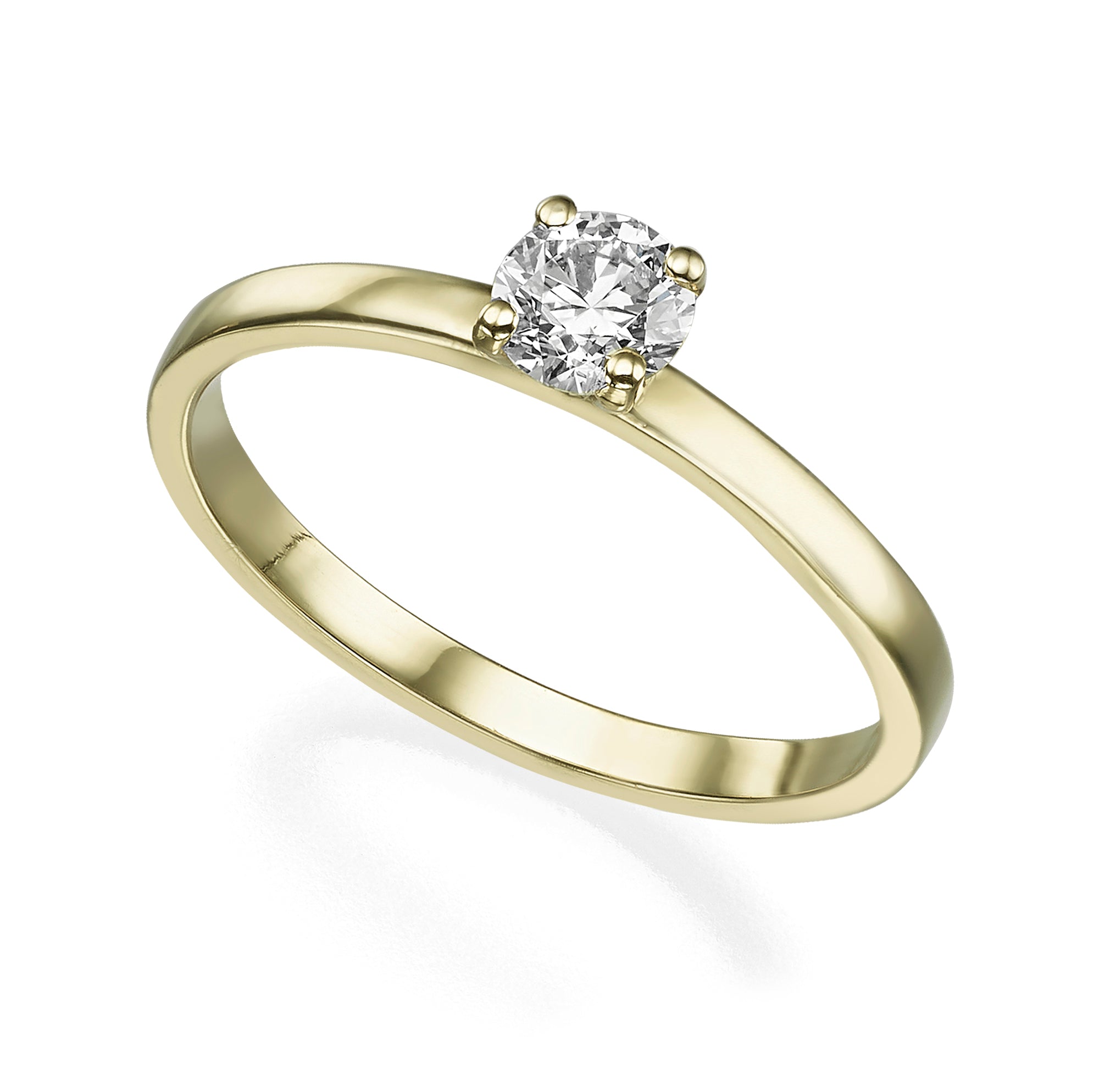 Diamond solitaire ring 40 points straight profile