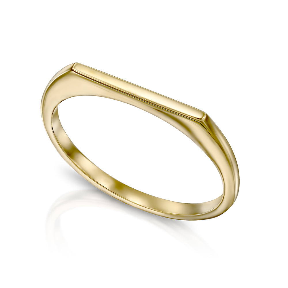 Thin signet ring for women