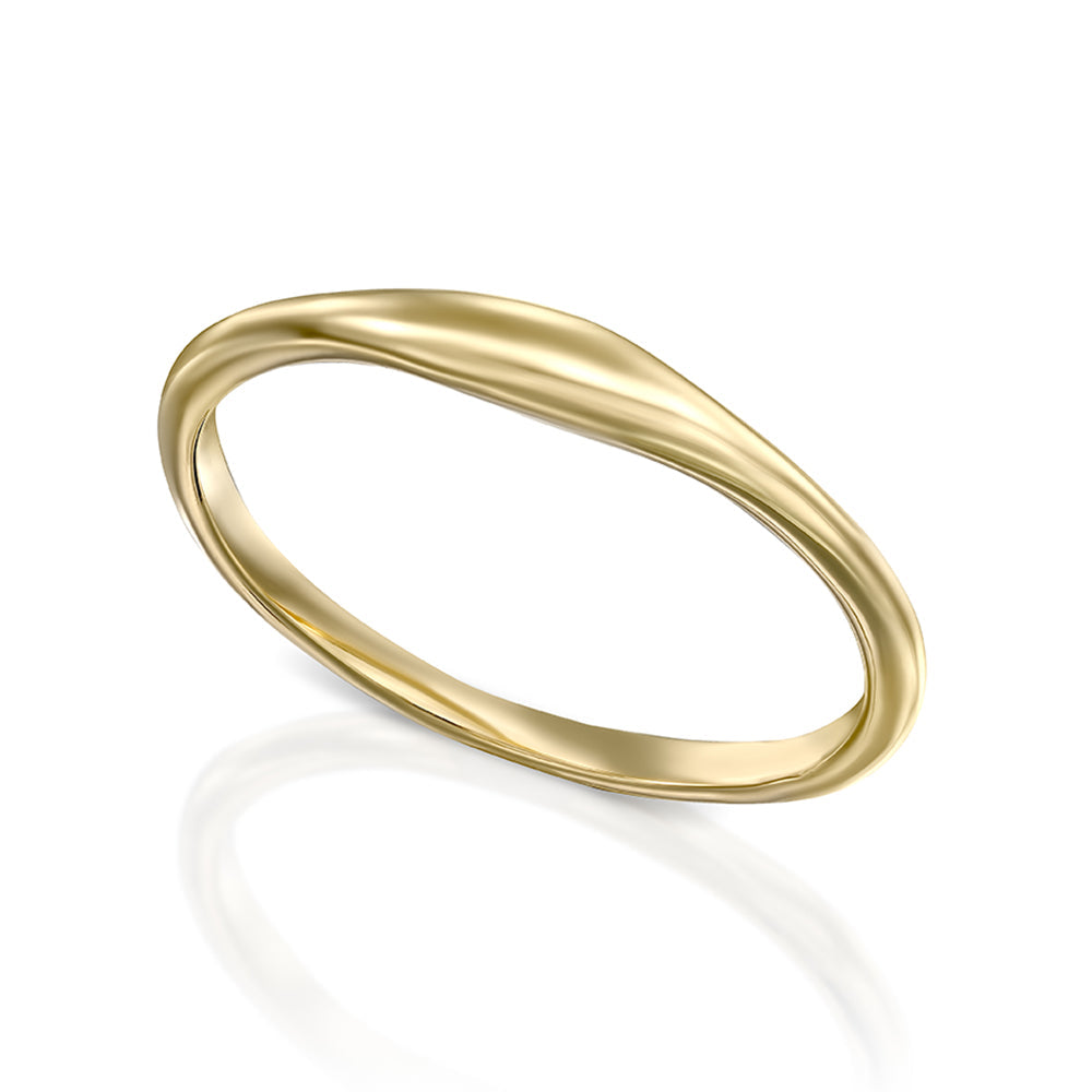 A thin and delicate gold ring