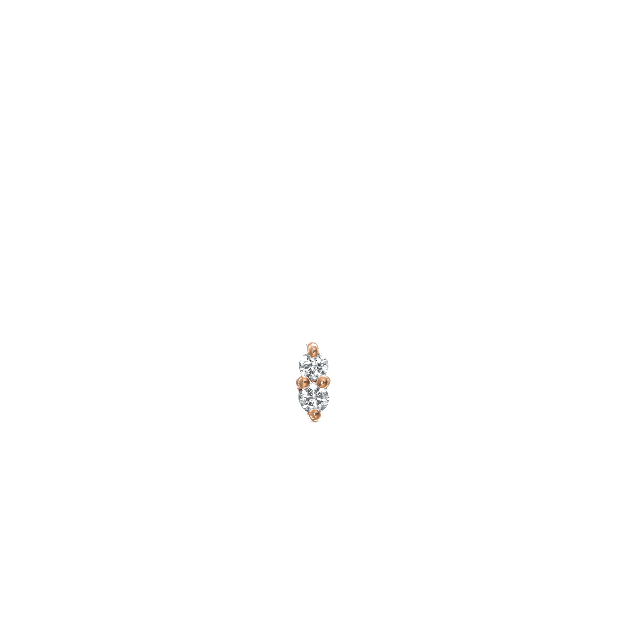 The gold helix / tragus set with 2 tiny diamonds