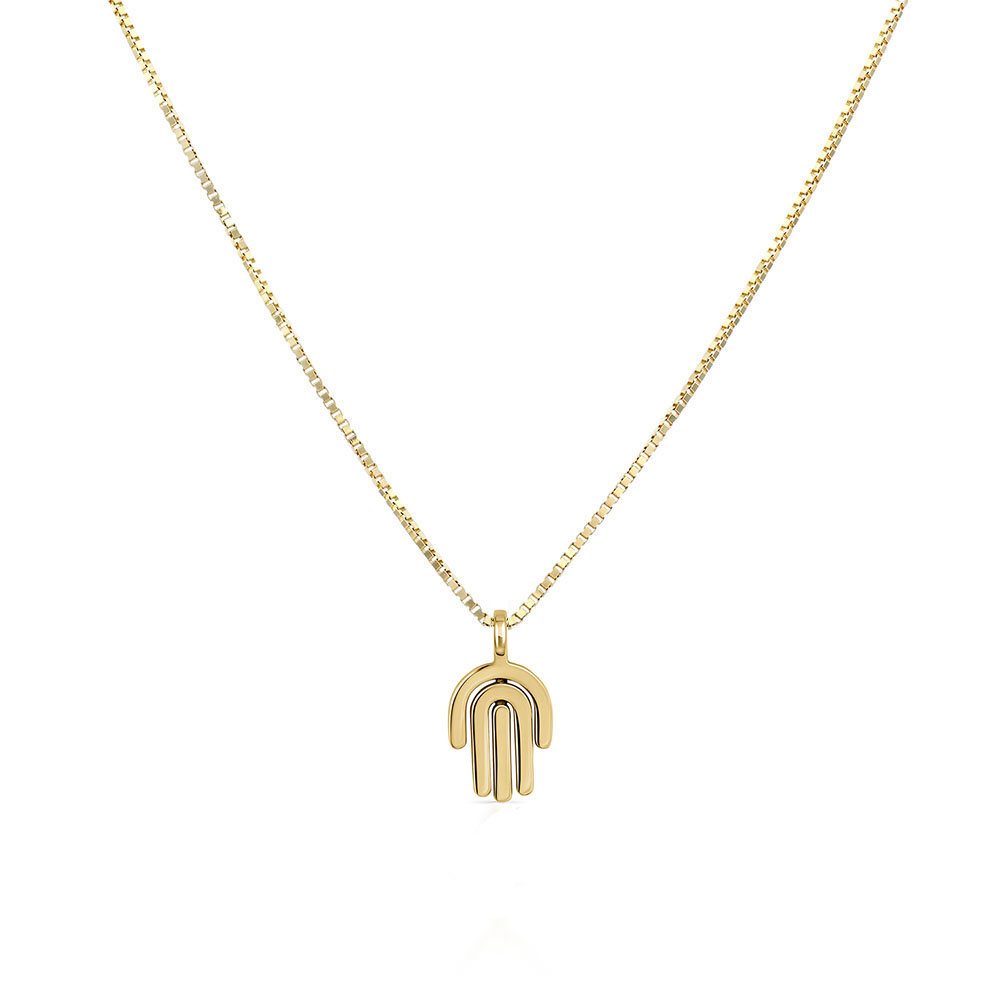 Hamsa gold necklace designed