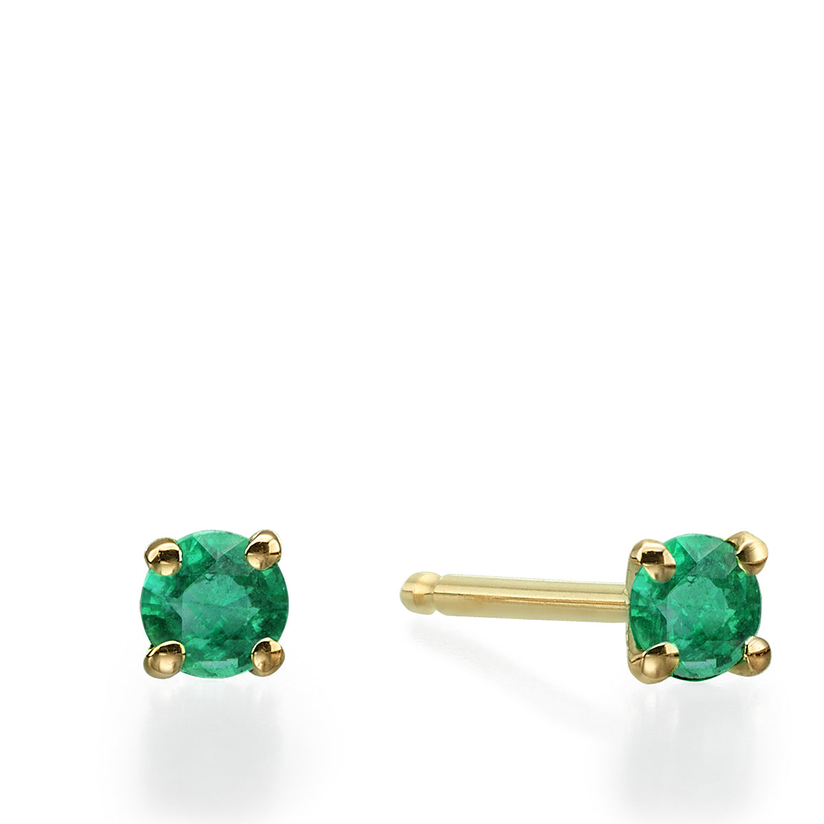 Emerald stud earrings
