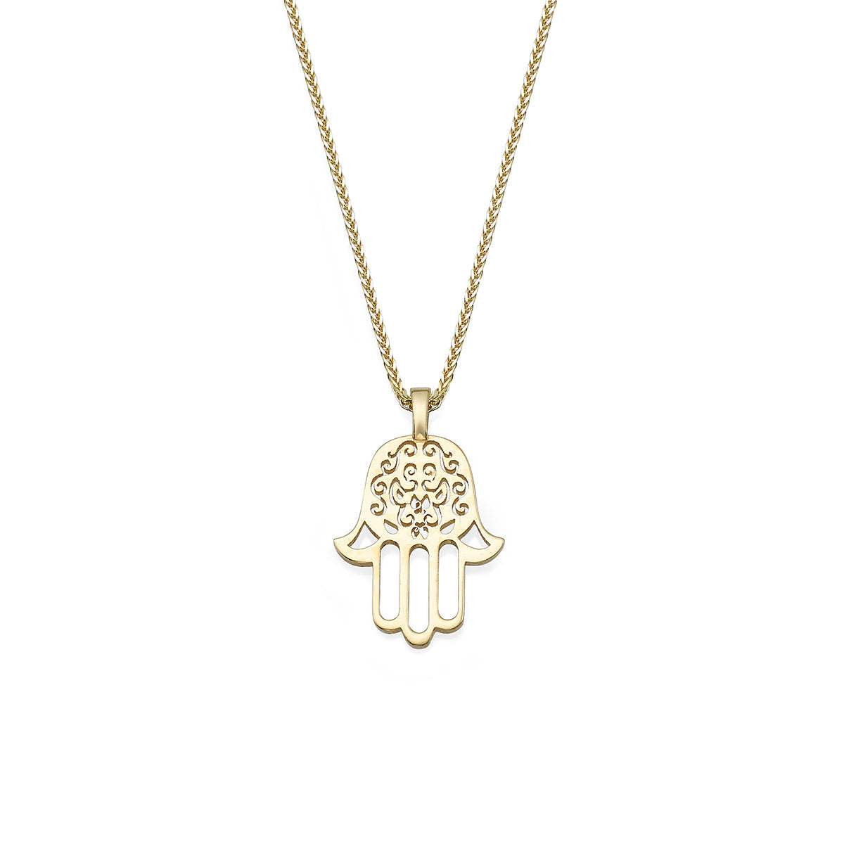 Lace hamsa necklace