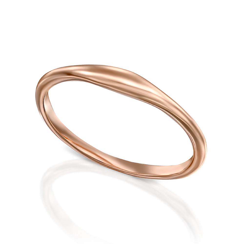 A thin and delicate gold ring