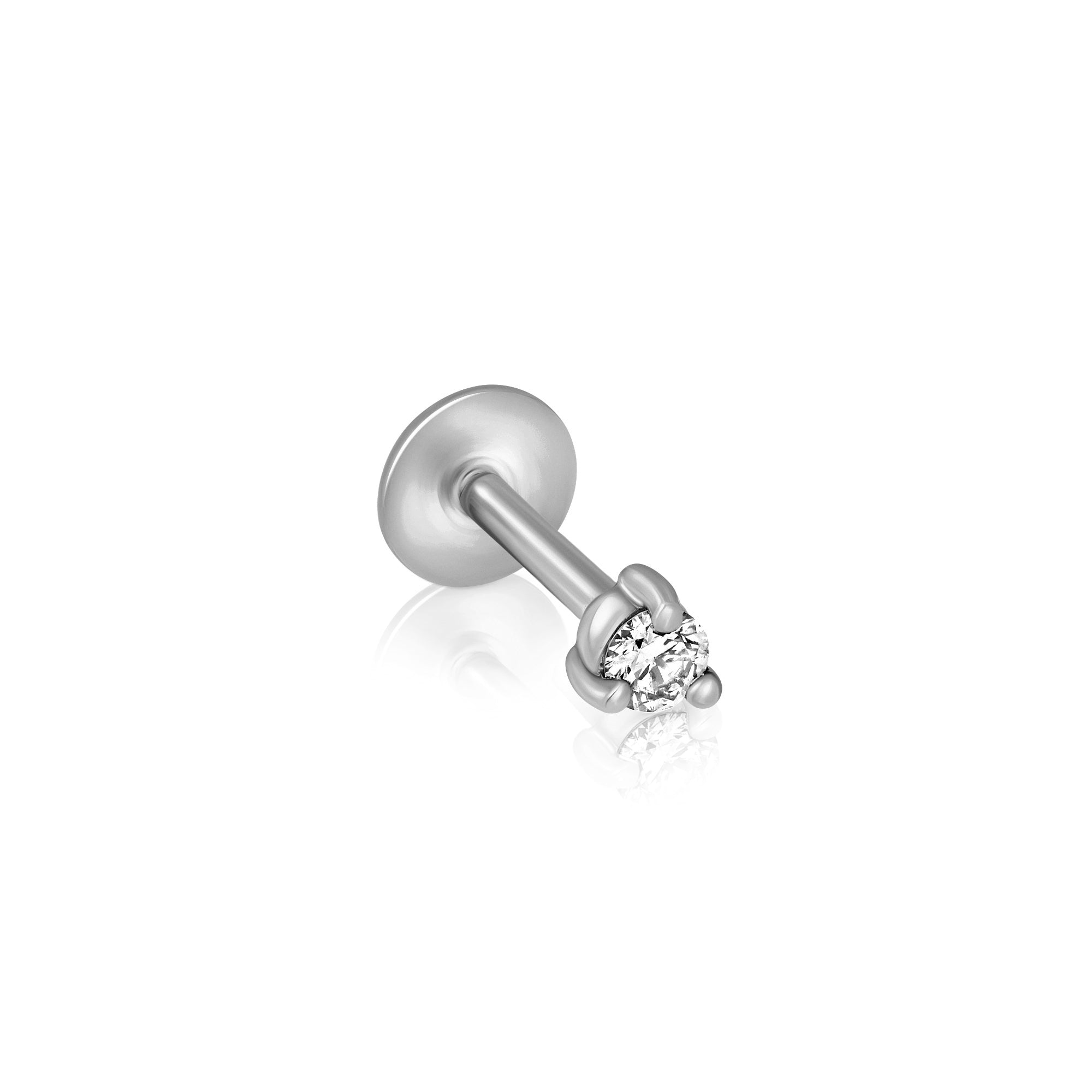 The helix / tragus gold inlaid with a diamond 5 points