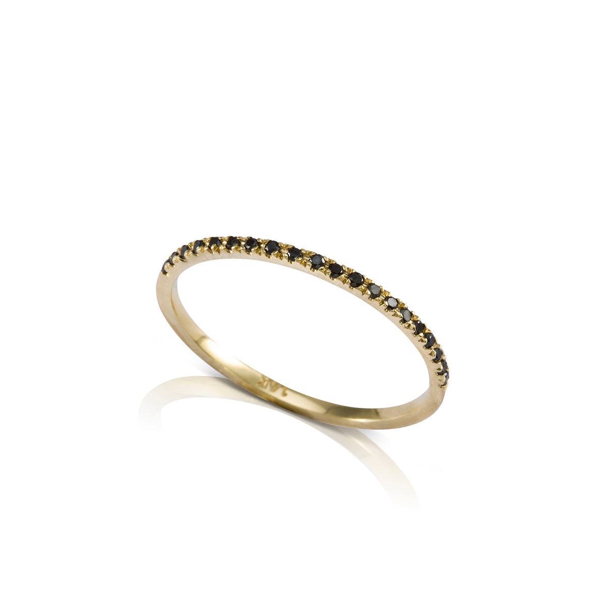 Black diamond band ring