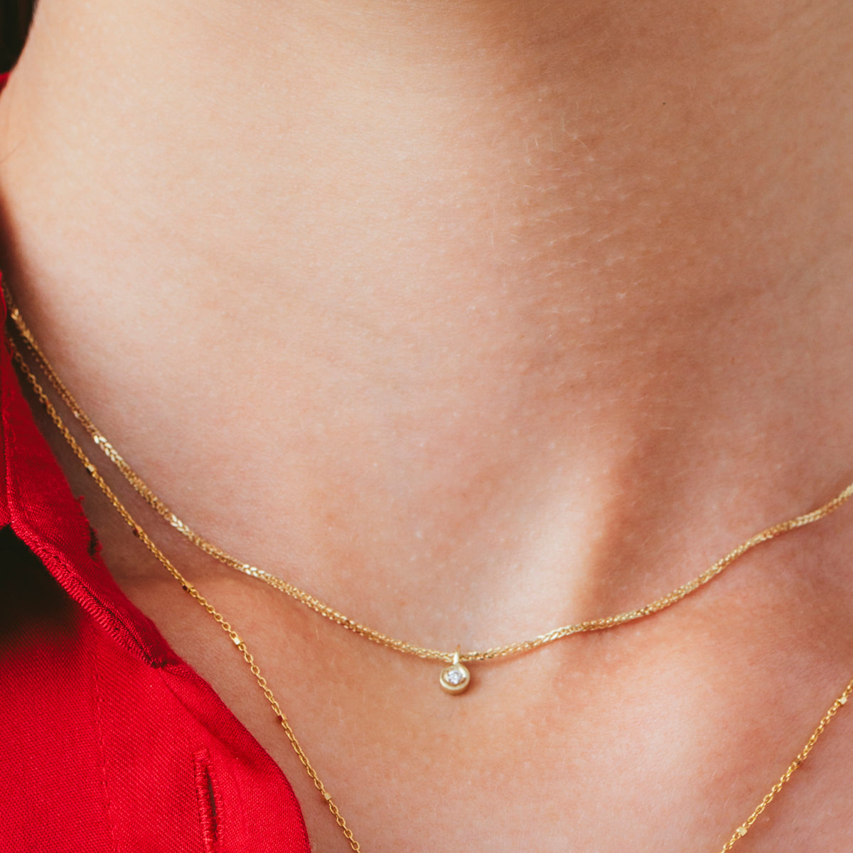 Delicate diamond necklace