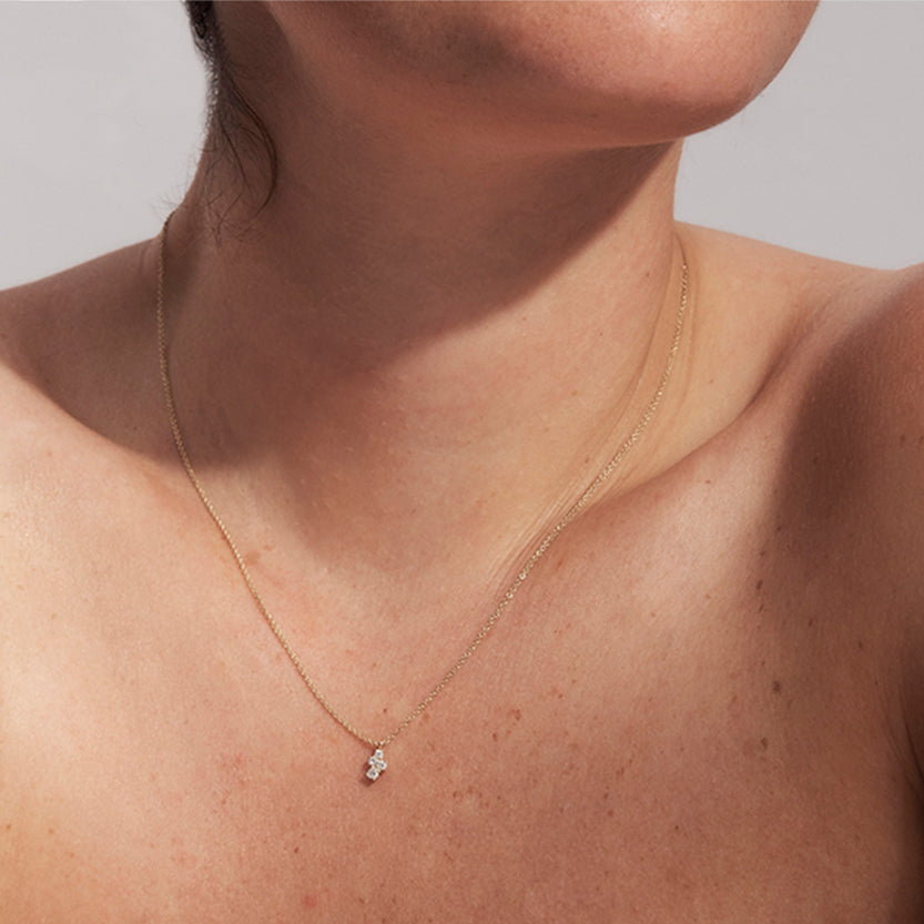 Diamond pendant necklace in different sizes