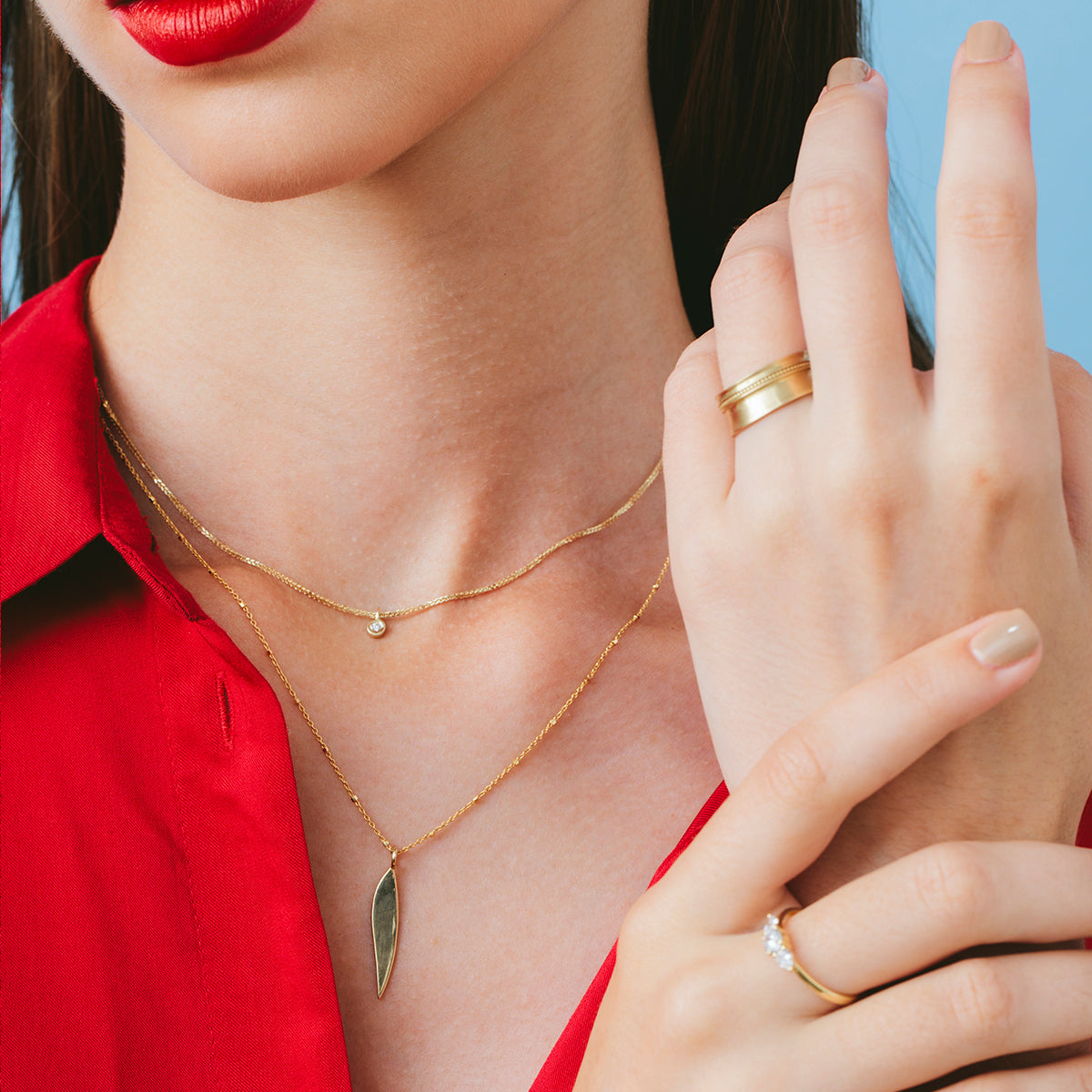 Delicate diamond necklace