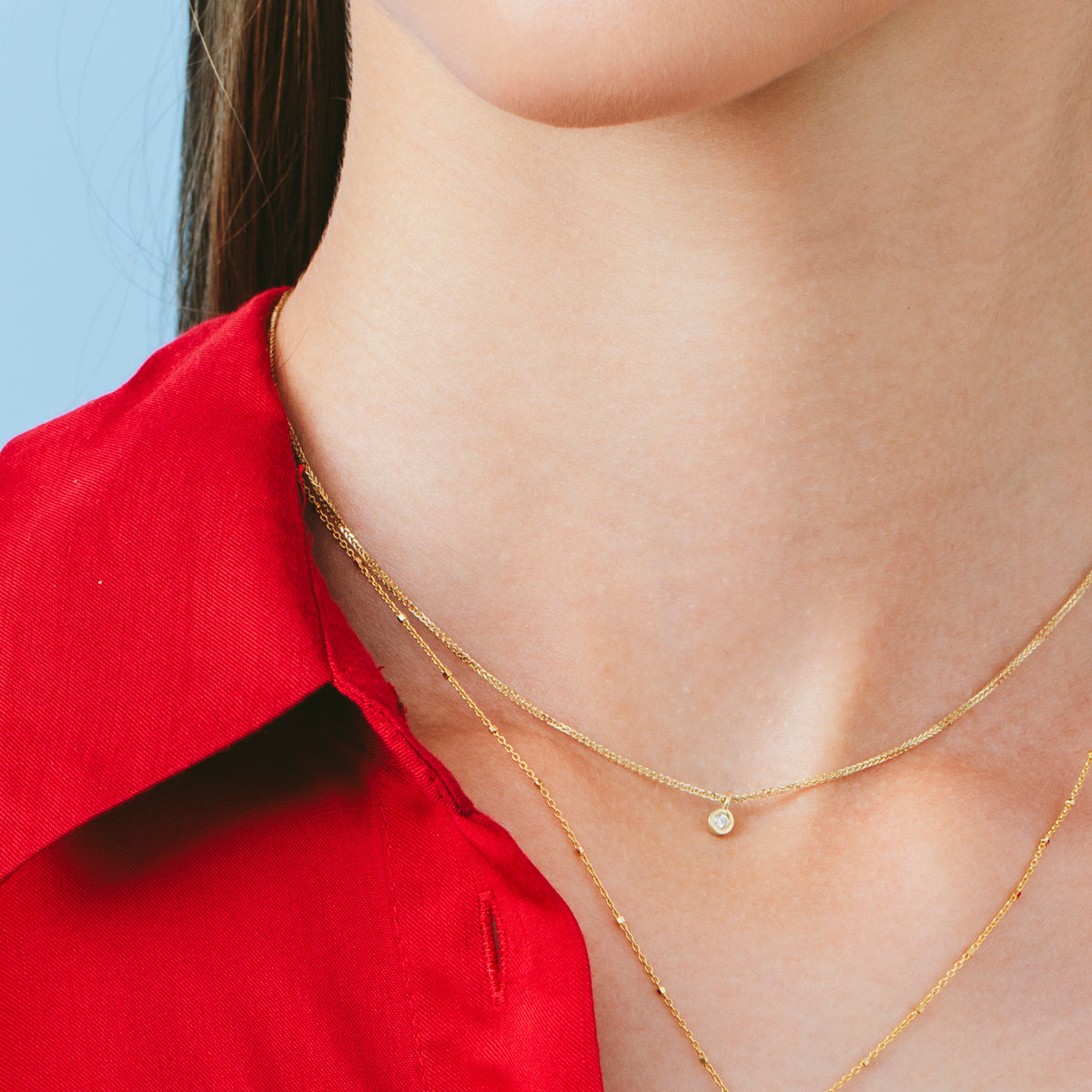 Delicate diamond necklace