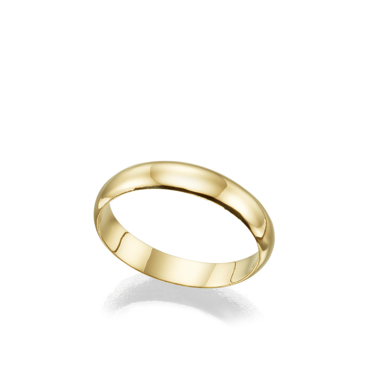 Round wedding ring 4 mm wide