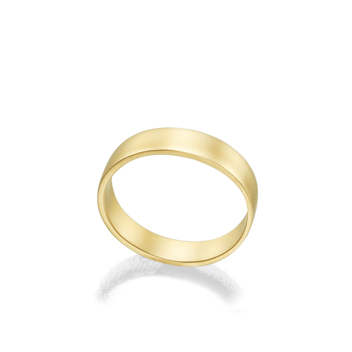 Flat smooth wedding ring 4 mm wide
