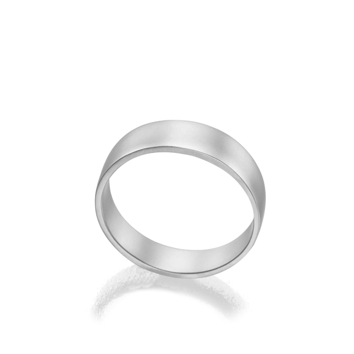 Flat smooth wedding ring 5 mm wide