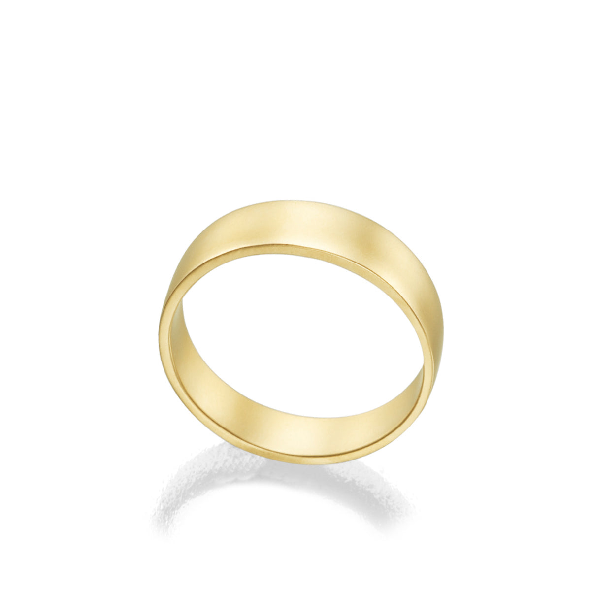 Flat smooth wedding ring 5 mm wide