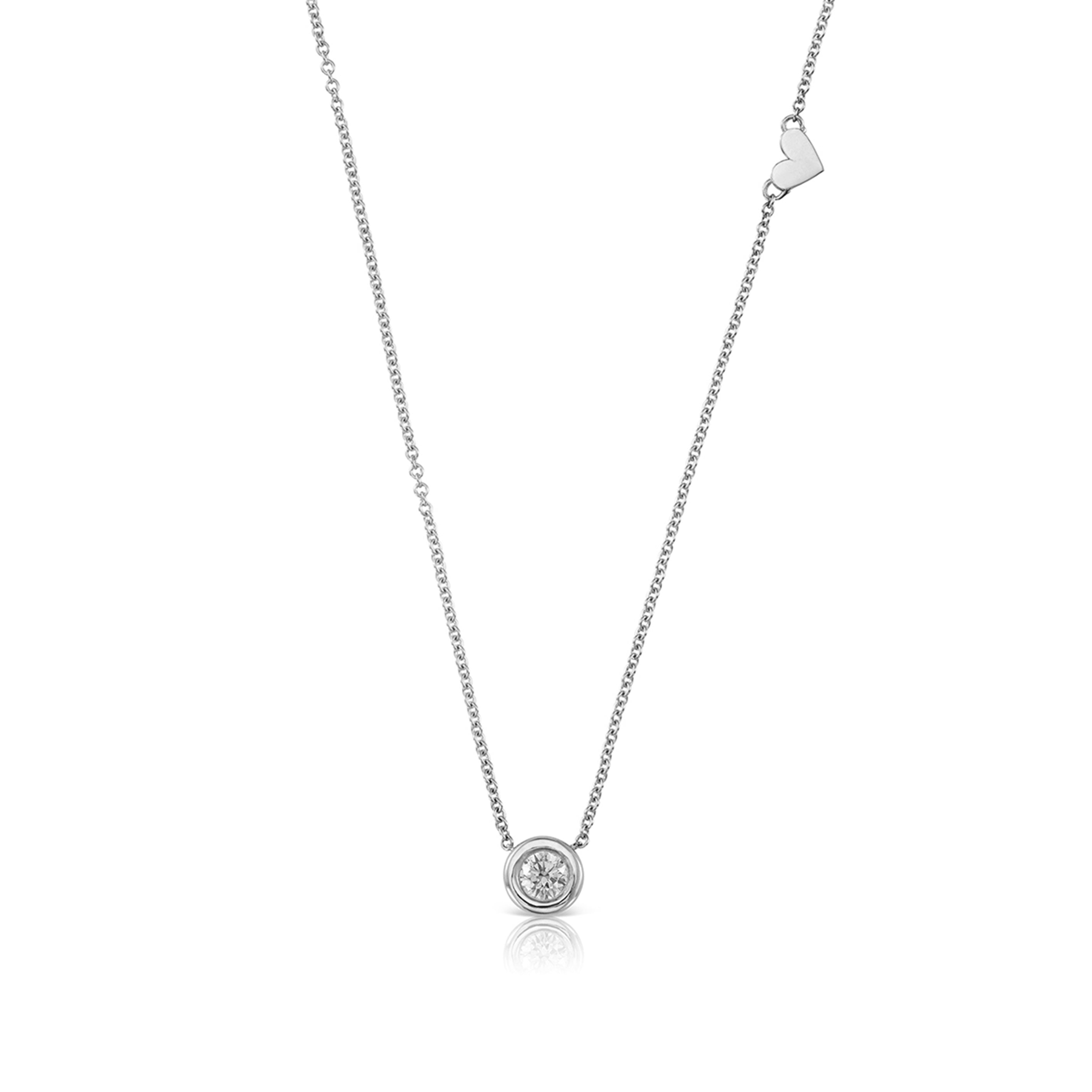 A gold chain set with a diamond