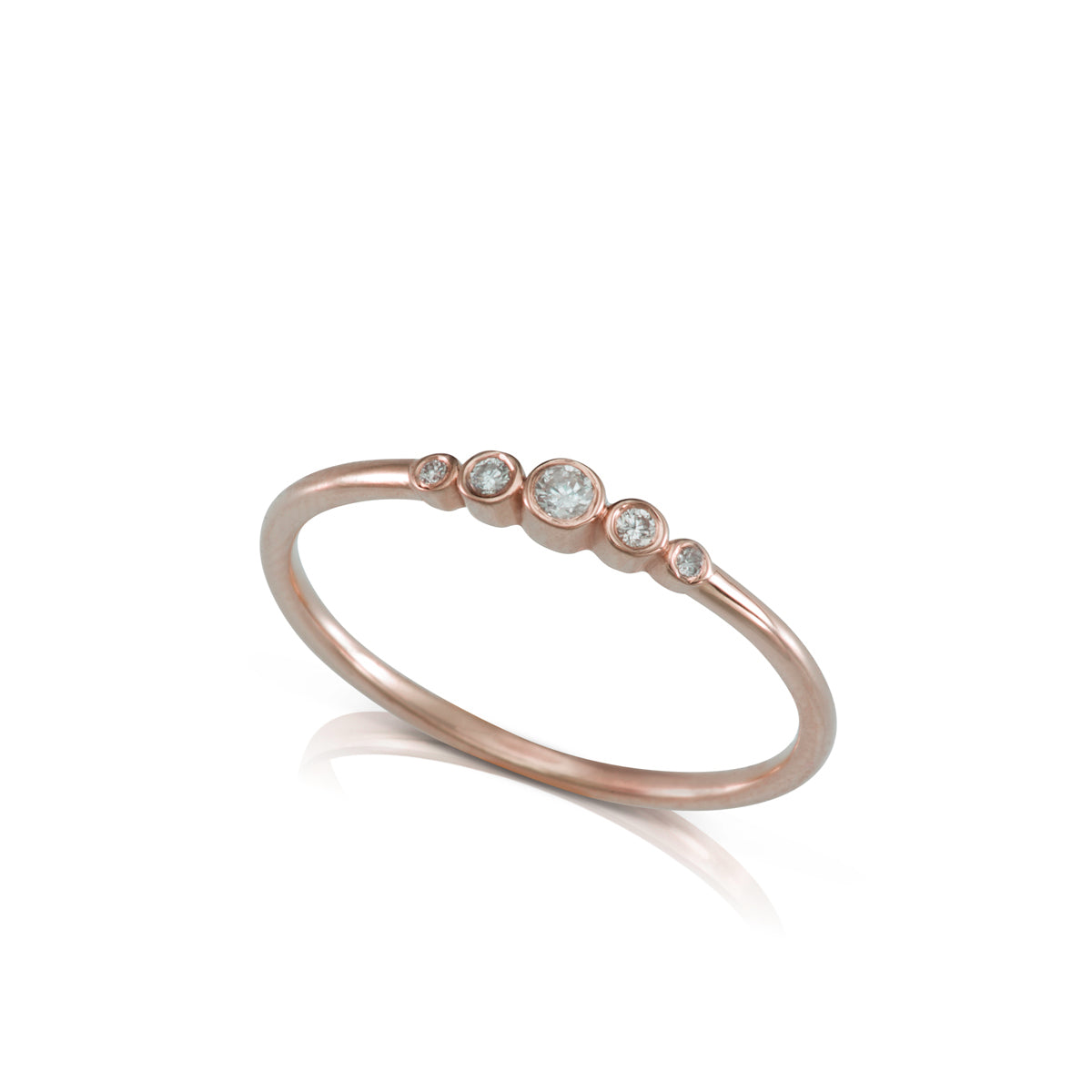 A delicate diamond ring