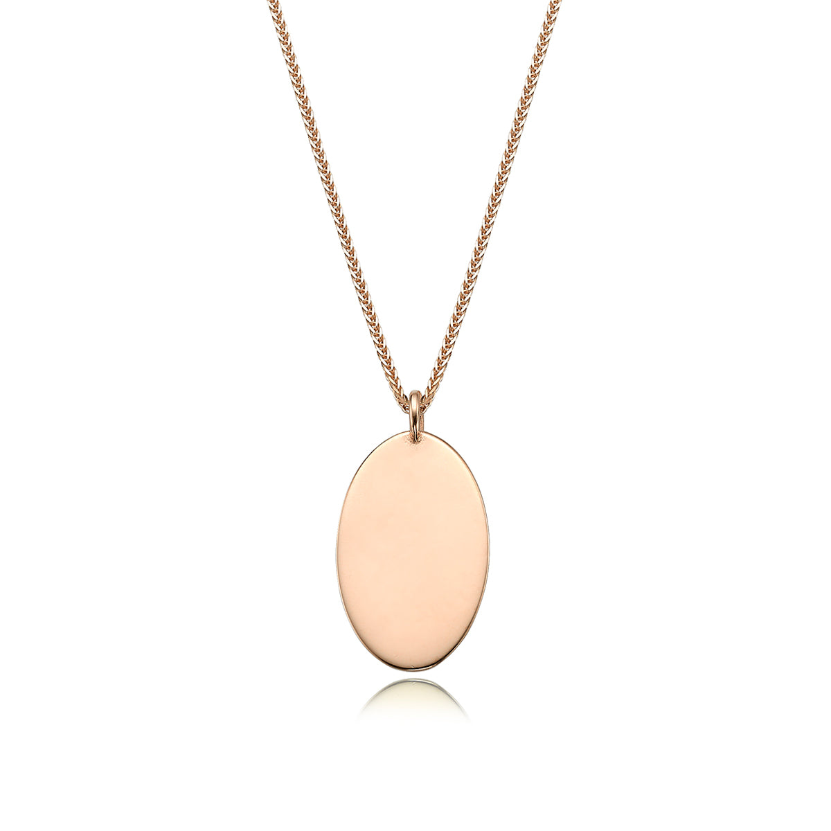 Oval gold name necklace