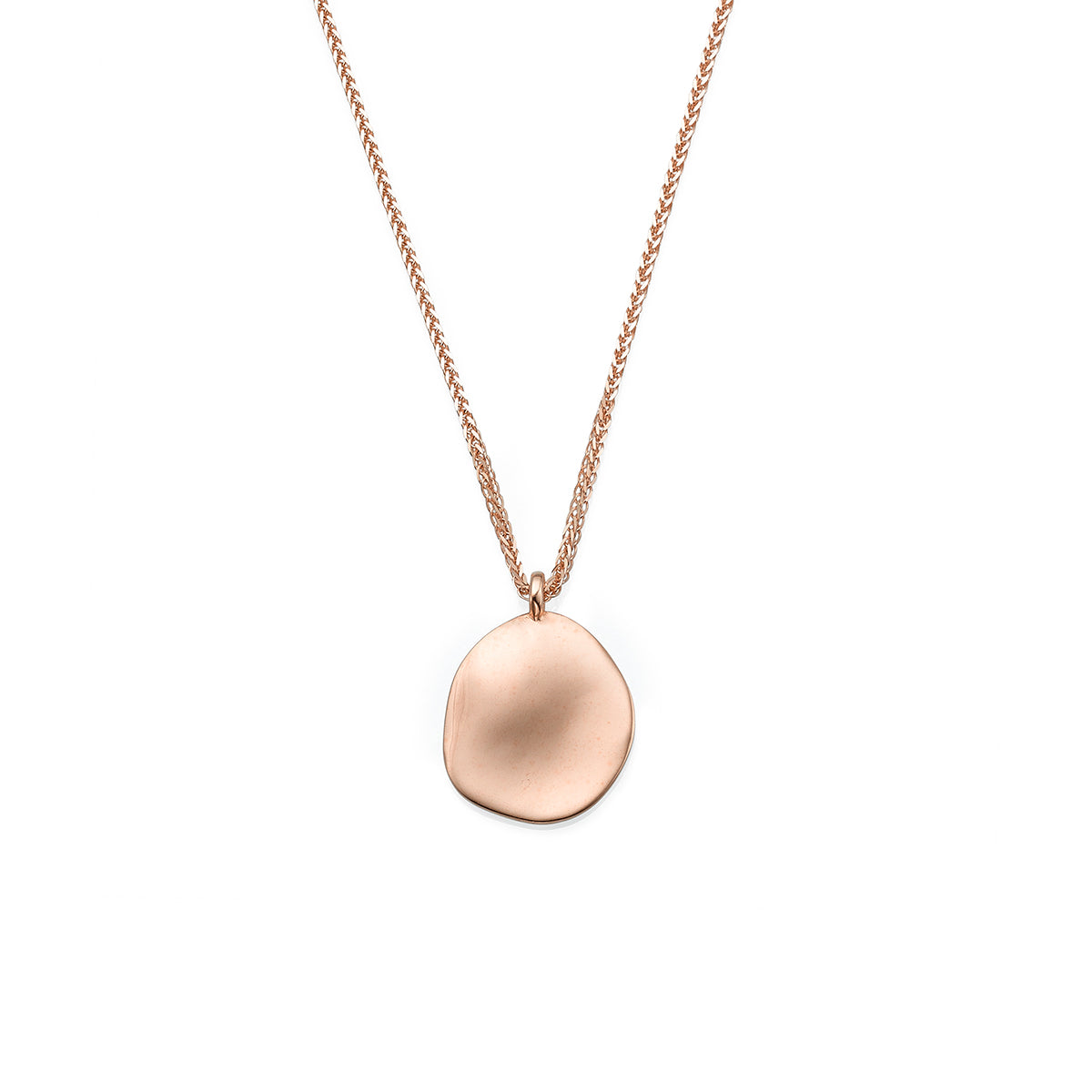 Gold necklace with name engraving pendant