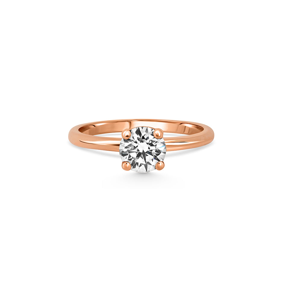 1 carat round solitaire laboratory diamond ring