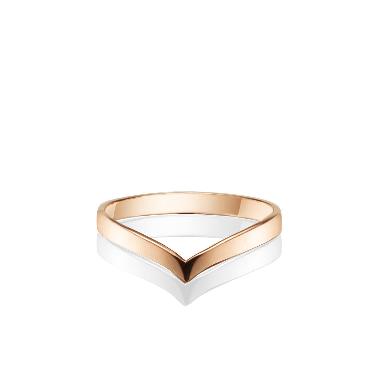 A gold ring in the shape of an arrow