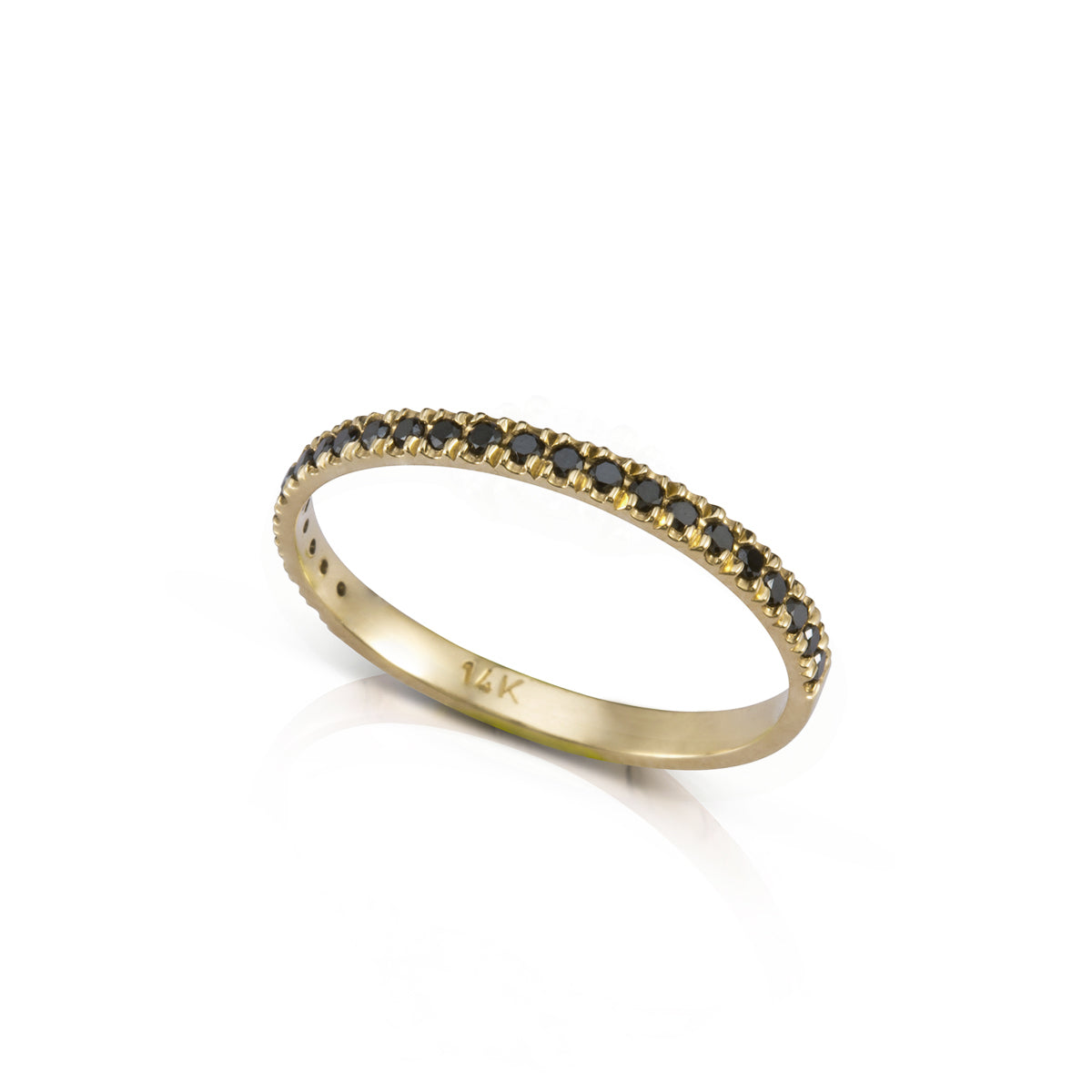 Black diamond band ring