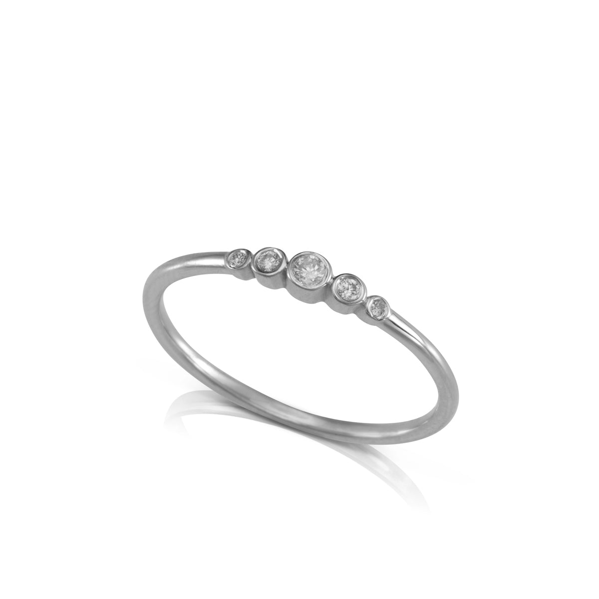 A delicate diamond ring