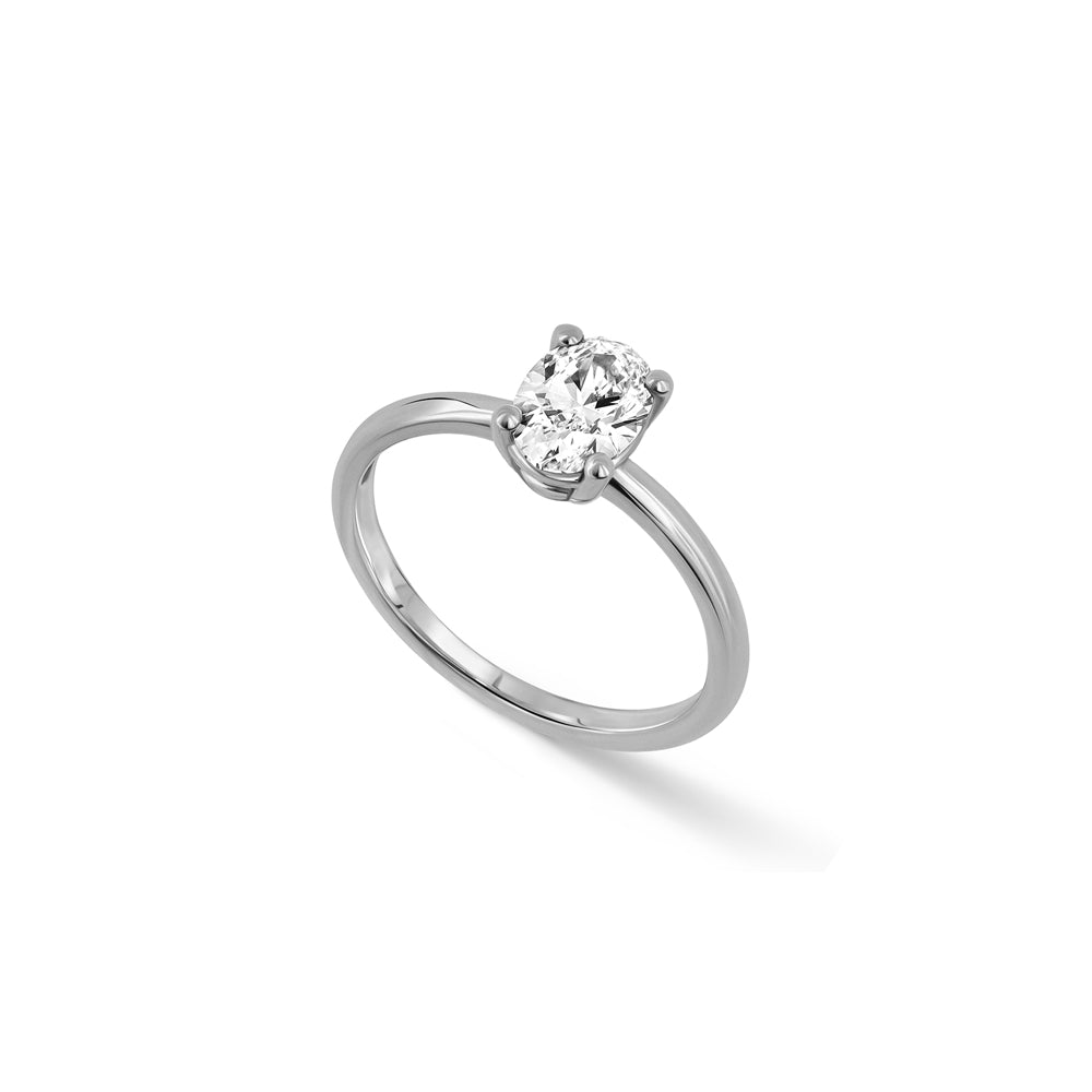 1 carat oval lab diamond ring