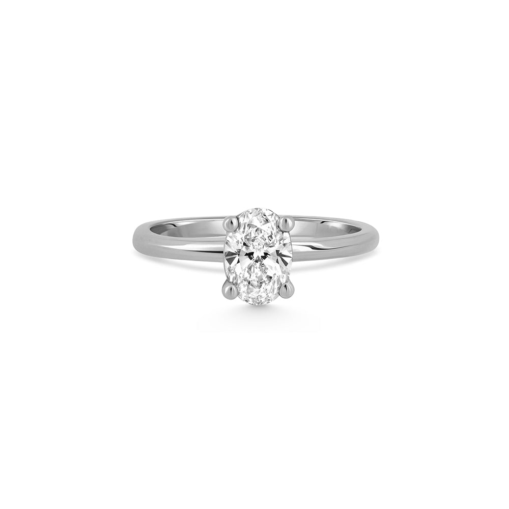 1 carat oval lab diamond ring