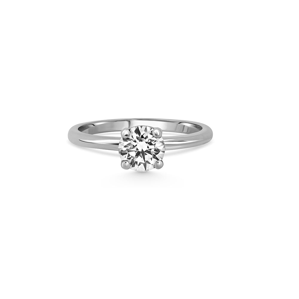 1 carat round solitaire laboratory diamond ring