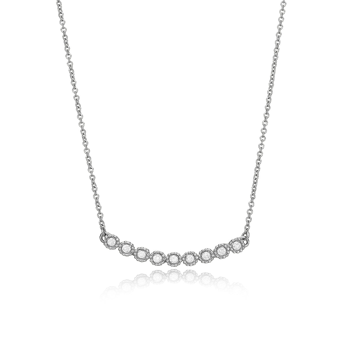Gold chain and horizontal row of diamonds