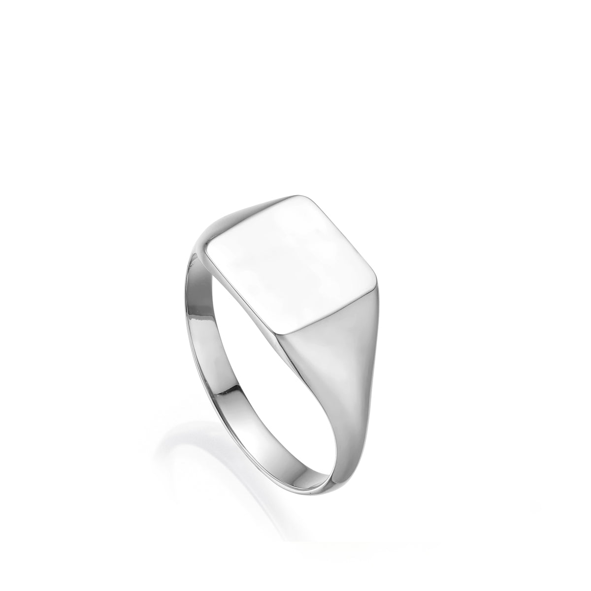 A square signet gold ring