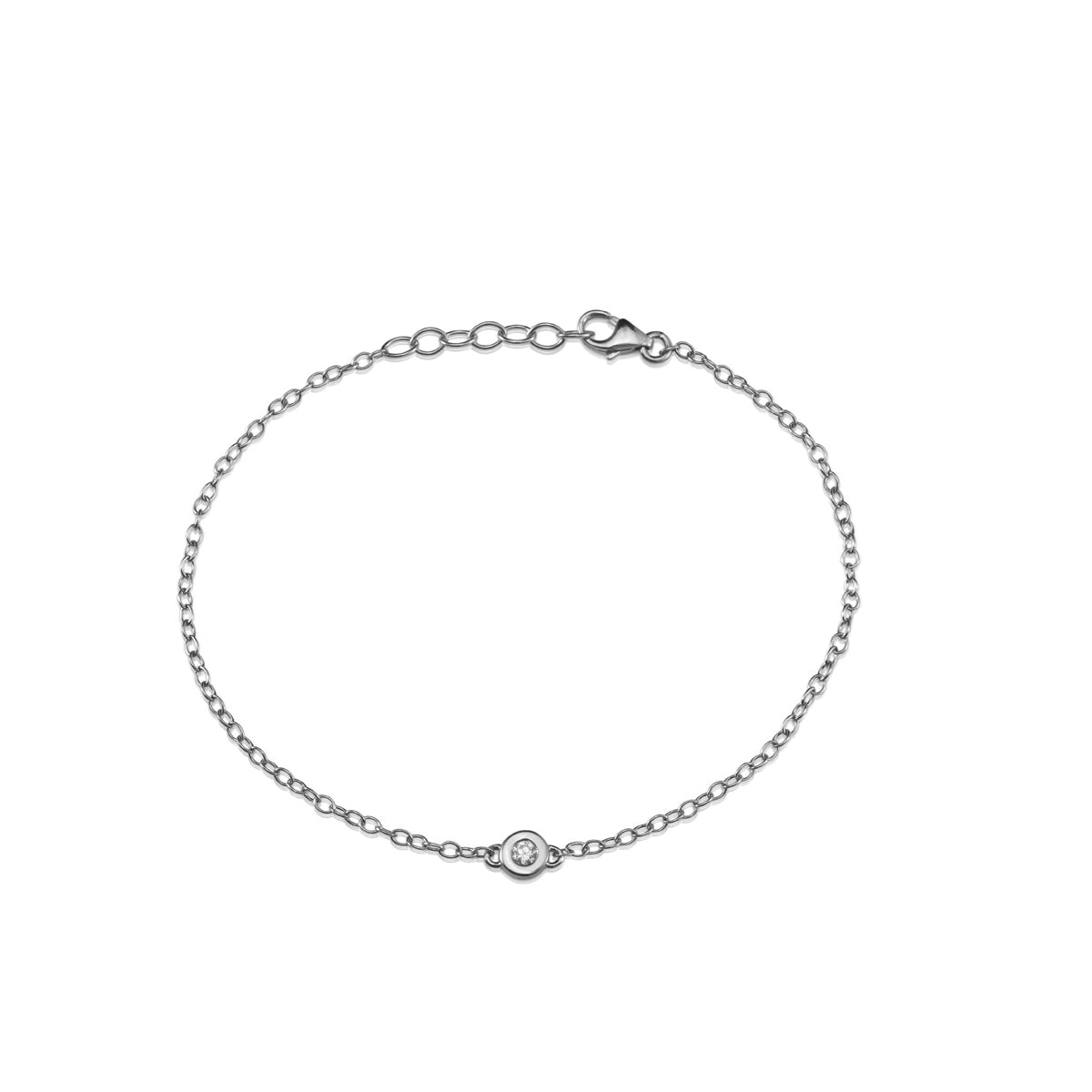 5 point diamond studded gold bracelet