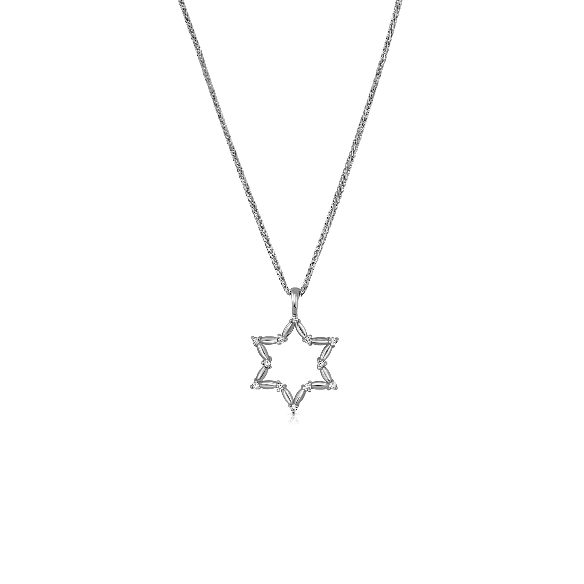 Magnificent Star of David pendant studded with diamonds