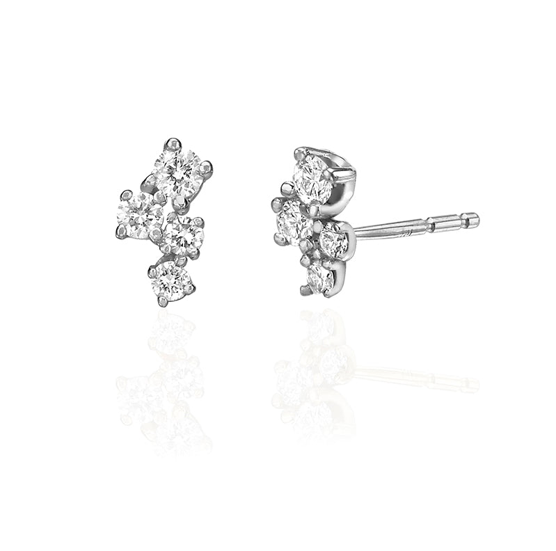 Special small attached diamond earrings