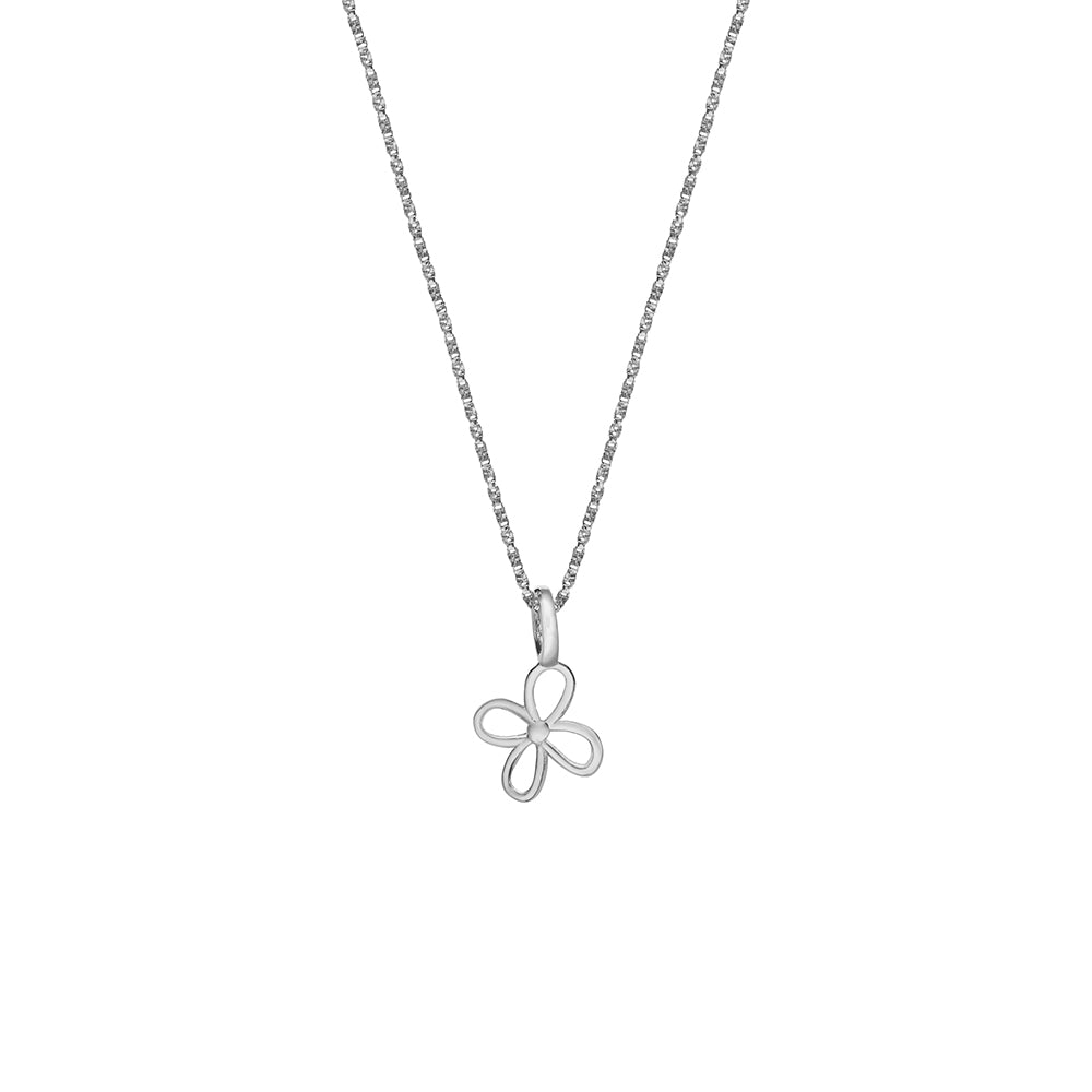 A fine gold chain with a pendant in the shape of a flower