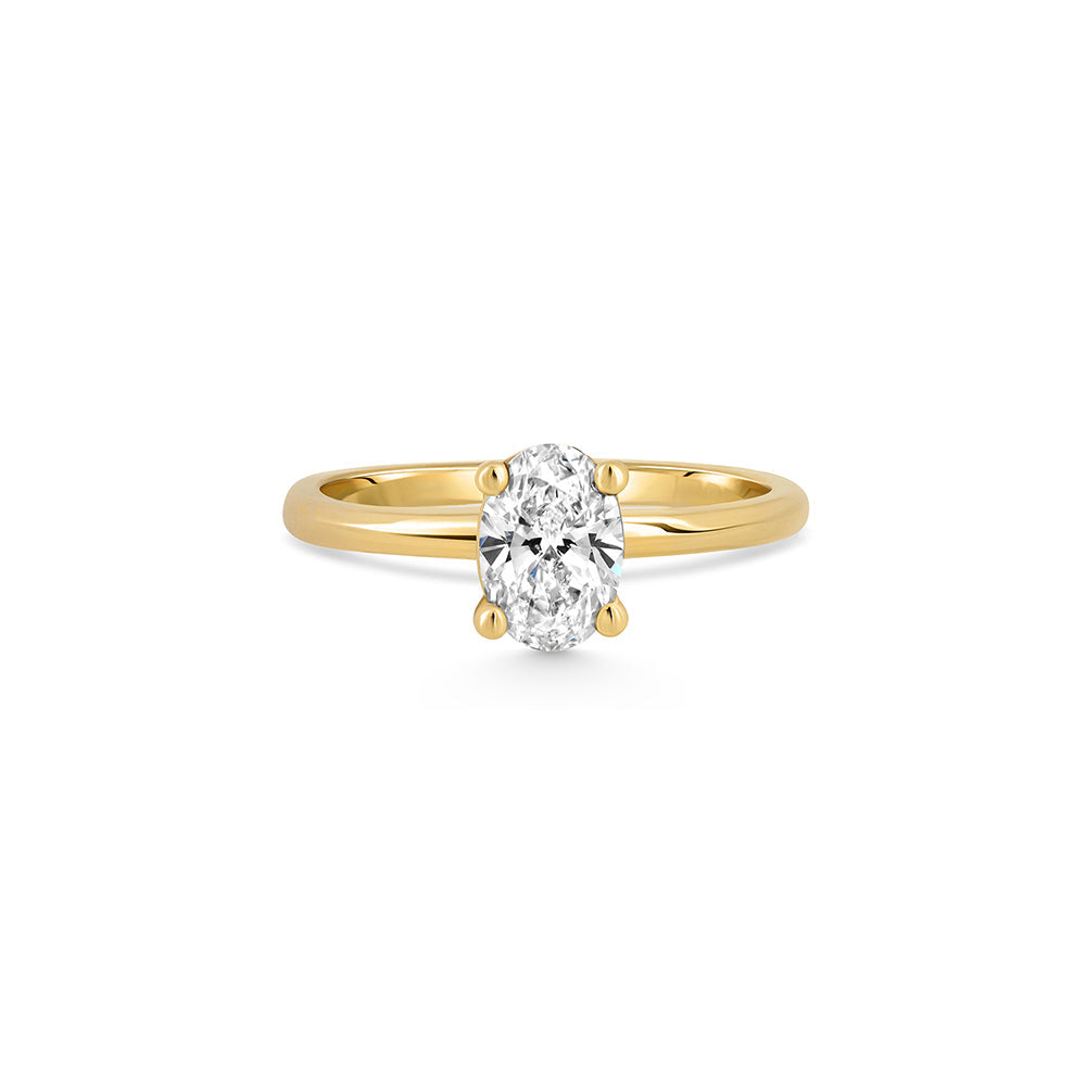 1 carat oval lab diamond ring