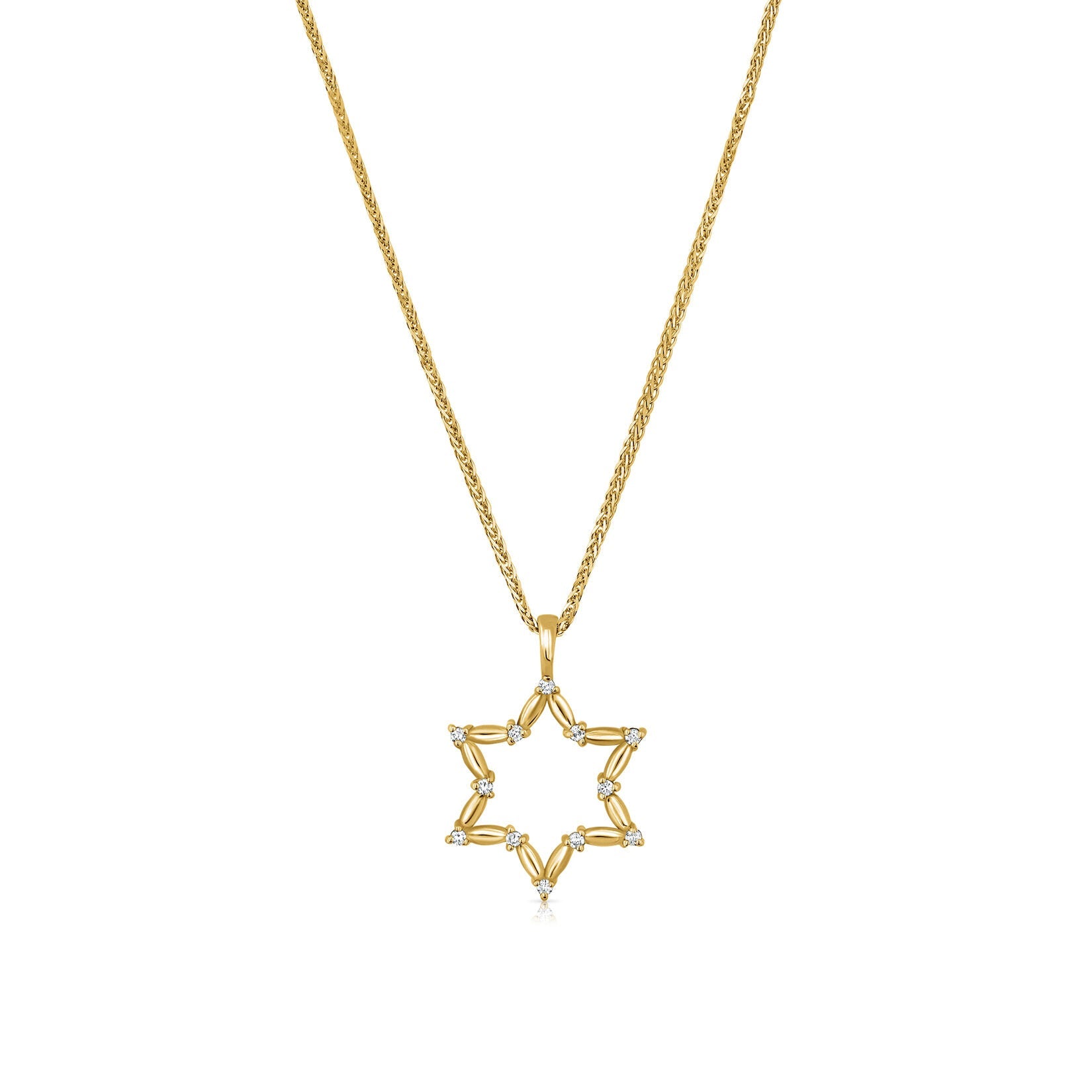 Magnificent Star of David pendant studded with diamonds
