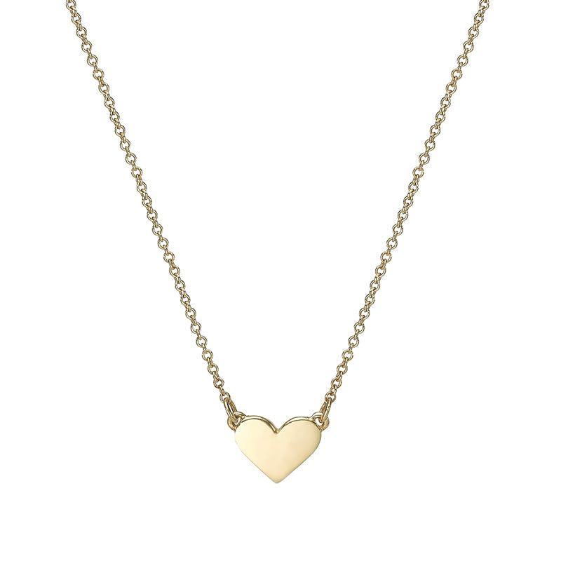 Gold necklace with heart pendant