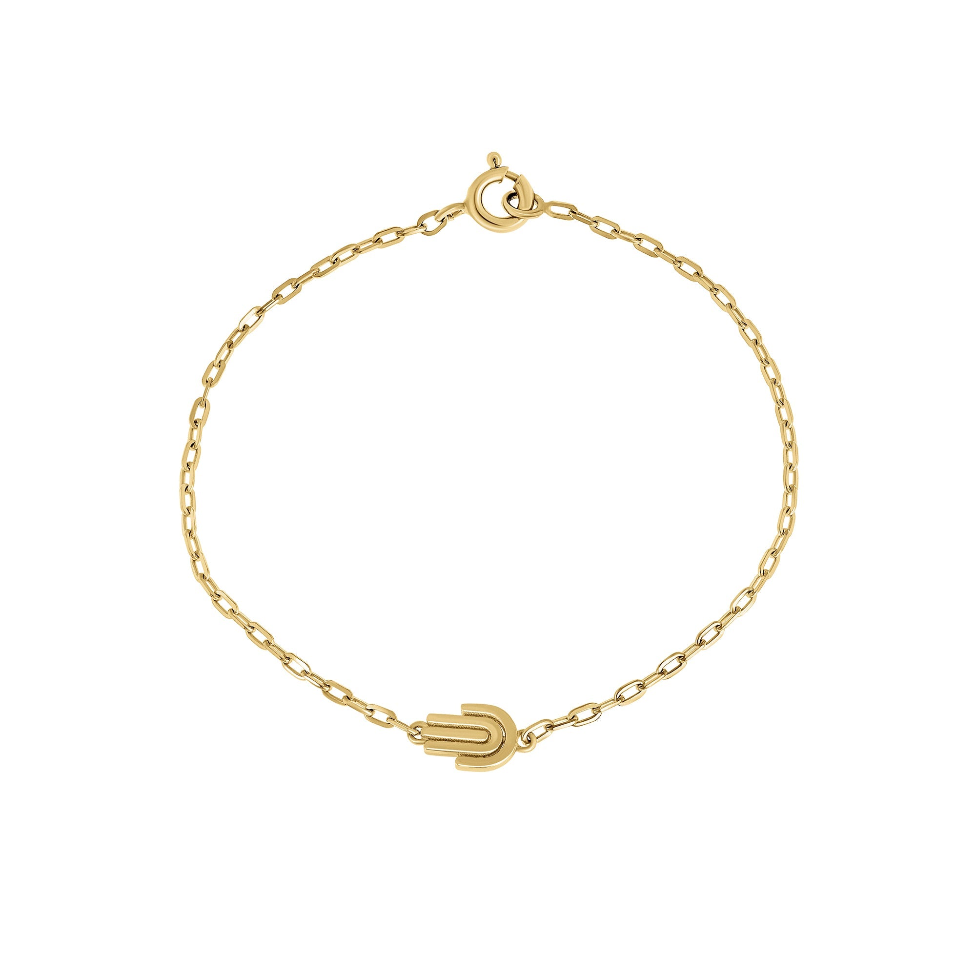 A special hamsa bracelet with a link chain