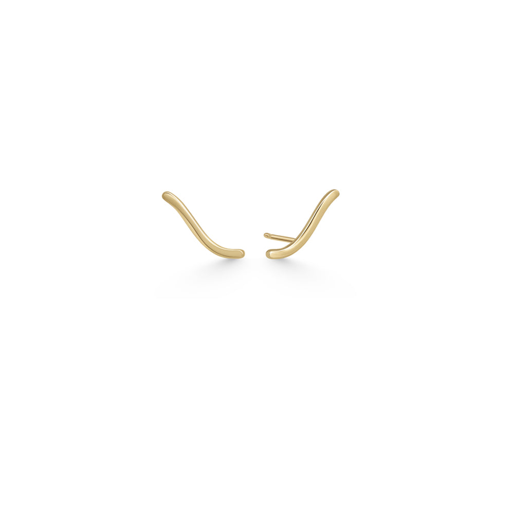 Smooth gold earring (single earring)