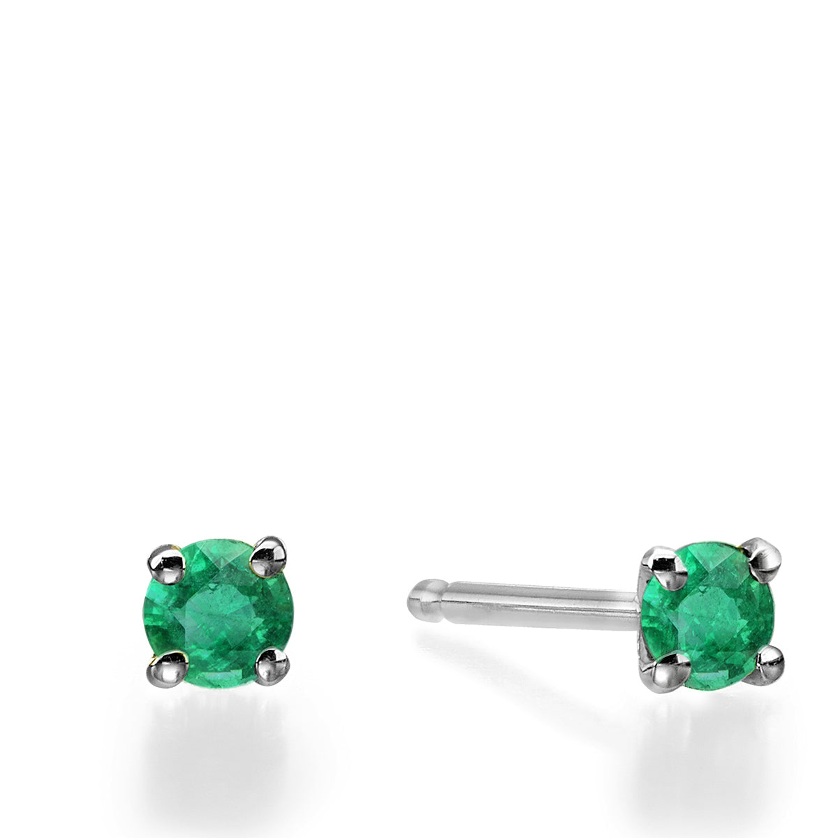 Emerald stud earrings